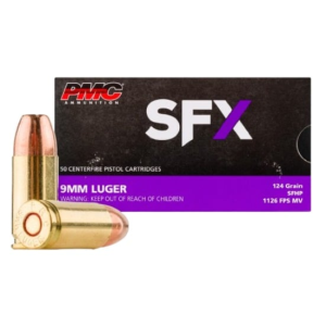PMC SFX 9mm Ammo 124gr SFHP 50 Rounds SFX 9mm 124gr SFHP 50 Rounds Ammo