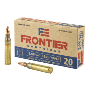 Hornady Frontier Cartridge 5.56x45mm NATO Ammo 62gr FMJ 20-Rounds