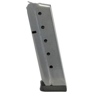 alform 1911 Government 9mm Stainless Steel 10-Round Extended Magazine W/ Ultra Mag Base Plate / Flat Follower Ammo