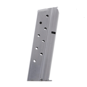 alform Standard 1911 Government 9mm Stainless Steel 9-Round Magazine W/ Welded Base Plate / Flat Follower Ammo