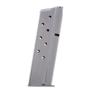 alform Standard 1911 Government 10mm Stainless Steel 8-Round Magazine W/ Removable Base Plate / Round Follower Ammo