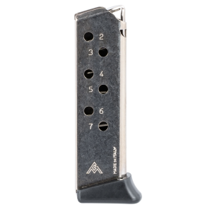 -Gar Walther PPK/S .380 ACP 7-Round Nickel Magazine With Finger Rest Ammo
