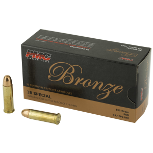  Bronze .38 Special 132gr FMJ 50 Rounds Ammo