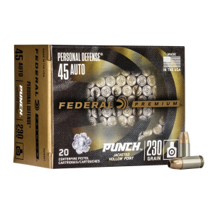 eral Premium Punch .45 ACP 230gr JHP 20 Rounds Ammo