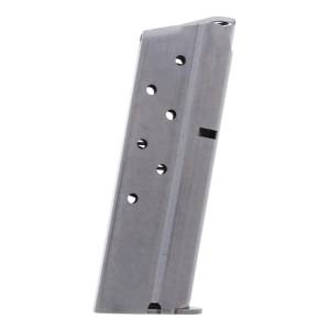 alform Officer 1911 10mm Stainless Steel 7-Round Magazine W/ Welded Base Plate / Round Follower Ammo