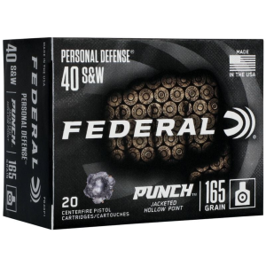 eral Personal Defense Punch .40 S&W 165gr JHP 20 Rounds Ammo