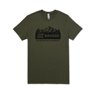Savage Arms Landscape T-Shirt -Olive - 2XL