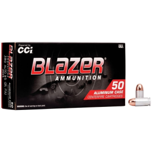 CCI Blazer .380 ACP Ammo 95gr FMJ 50 Rounds Blazer .380 ACP 95gr FMJ 50 Rounds Ammo