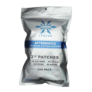 Legend Outdoor Gear Aftershock 2.25" Cleaning Patches 250-Pack - Legend Outdoor Gear