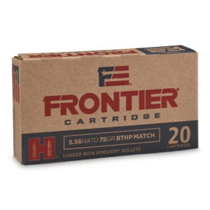 nady Frontier Cartridge 5.56x45mm NATO 75gr BTHPM 20 Rounds Ammo
