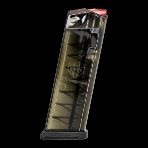  9mm 10-Round Carbon Smoke Magazine For Glock 19 Pistols Ammo