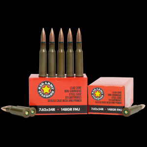  Army Standard 7.62x54R 148gr FMJ 20-Rounds Ammo