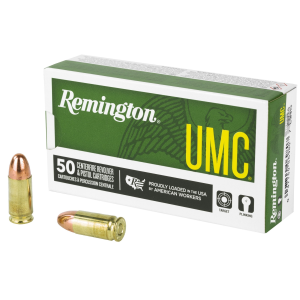 Remington UMC 9mm Ammo 115gr FMJ 50 Rounds ington UMC 9mm 115gr FMJ 50 Rounds Ammo