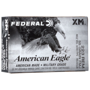 eral American Eagle 55gr .223 Remington FMJ 20 Rounds Ammo