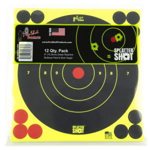 Pro-Shot Products 6" Splatter Shot Green Bullseye Adhesive Target 12-Pack