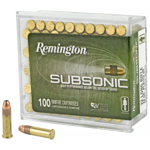 ington Subsonic .22 LR 40gr Copper-Plated Hollow-Point 100 Rounds Ammo