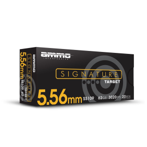o Inc Signature Target 5.56x45mm NATO 62gr SS109 FMJ 20 Rounds Ammo