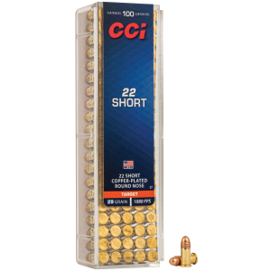  High Velocity .22 Short 29gr Gilded Lead Nose 100 Rounds Ammo