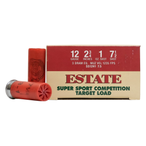 ate Cartridge Company Super Sport Competition Target 2.75 12 Gauge 1oz #7.5 Shot 25 Shells Ammo