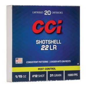  Shotshell .22LR 31gr #12 20 Rounds Ammo
