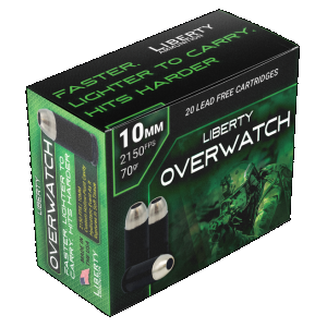 Liberty Ammunition Liberty OverWatch 10mm Ammo 70gr HP 20 Rounds