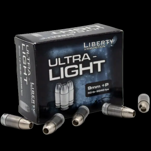 erty Ammunition Ultra-Light 9mm Luger P 50gr HP 20 Rounds Ammo