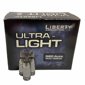 erty Ammunition Ultra-Light .380 ACP 50gr HP 20 Rounds Ammo