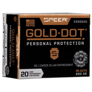 er Gold Dot Personal Protection .45 ACP 230gr HP 20 Rounds Ammo