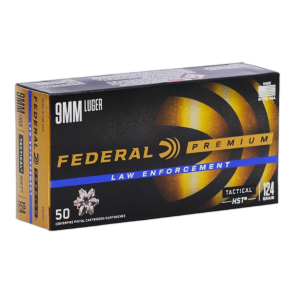 eral Premium LE Tactical HST 9mm Luger 124gr JHP 50 Rounds Ammo