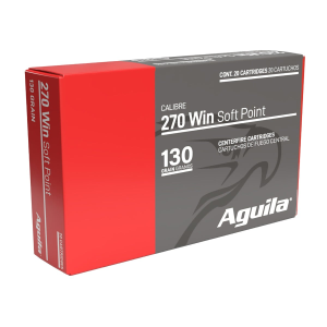 Aguila .270 Winchester Ammo 130gr SP 20 Rounds ila .270 Winchester 130gr SP 20 Rounds Ammo