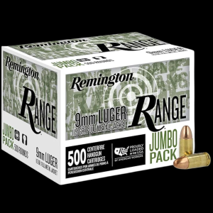 ington Range 9mm Luger 115gr FMJ 500 Rounds Ammo