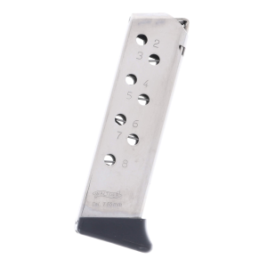 ther PPK/S .32 ACP 8-Round Nickel Magazine Ammo