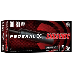 eral American Eagle Subsonic .30-30 Winchester 170gr SP 20 Rounds Ammo