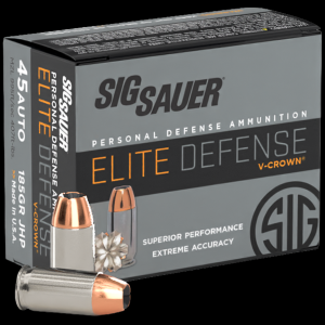  Sauer Elite V-Crown .45 ACP 185gr JHP 20 Rounds Ammo