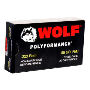 f Polyformance .223 Remington 55gr FMJ 20 Rounds Ammo
