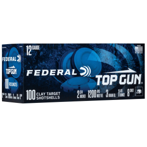eral Top Gun 2.75 12 Gauge 1 1/8oz #8 Shot 100 Shells Ammo