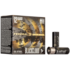 Federal Premium Black Cloud FS Steel 3 12 Gauge Ammo 1 1/4oz BB Shot 25 Shells eral Premium Black Cloud FS Steel 3 12 Gauge 1 1/4oz BB Shot 25 Shells Ammo