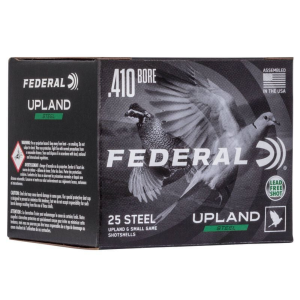 eral Upland Steel 3 .410 Gauge 3/8oz #6 Shot 25 Shells Ammo