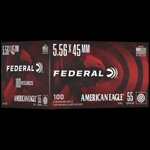 Federal American Eagle 5.56 NATO Ammo 55gr FMJ 100 Rounds eral American Eagle 5.56 NATO 55gr FMJ 100 Rounds Ammo