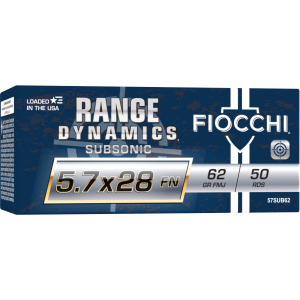 cchi Range Dynamics Subsonic 5.7x28mm 62gr FMJ 50 Rounds Ammo