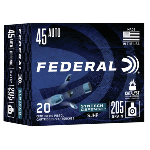 eral Syntech Defense .45 ACP 205gr SJHP 20 Rounds Ammo