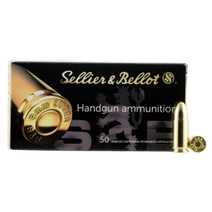 Sellier & Bellot 9mm Luger Ammo 124gr FMJ 50 Rounds lier & Bellot 9mm Luger 124gr FMJ 50 Rounds Ammo