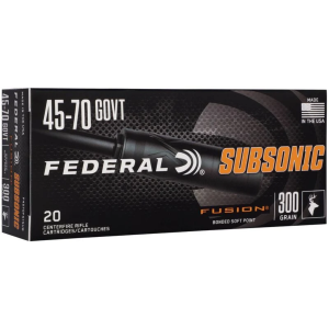 eral Subsonic .45-70 Government 300gr Fusion SP 20 Rounds Ammo