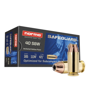 Norma Safeguard .40 S&W Ammo 165gr JHP 50 Rounds ma Safeguard .40 S&W 165gr JHP 50 Rounds Ammo