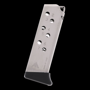 -Gar Walther PPK .32 ACP 7-Round Nickel Magazine With Finger Rest Ammo