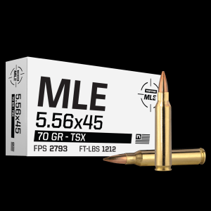 Norma MLE 5.56 NATO Ammo 70gr Barnes TSX 20 Rounds ma MLE 5.56 NATO 70gr Barnes TSX 20 Rounds Ammo