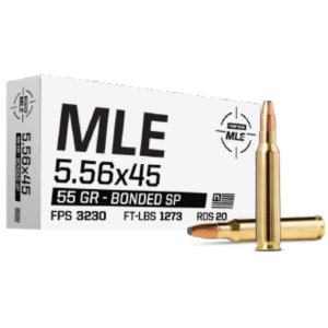 Norma MLE 5.56 NATO Ammo 55gr Bonded SP 20 Rounds ma MLE 5.56 NATO 55gr Bonded SP 20 Rounds Ammo