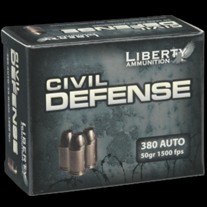 Liberty Ammunition Civil Defense .380 ACP Ammo 50gr HP 20 Rounds erty Ammunition Civil Defense .380 ACP 50gr HP 20 Rounds Ammo