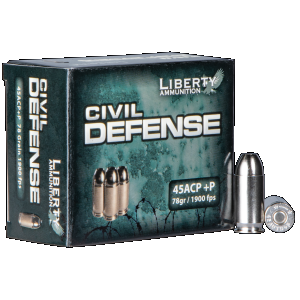 erty Ammunition Civil Defense .45 ACP P 78gr HP 20 Rounds Ammo