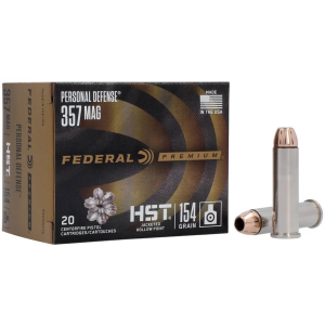 Federal Premium Personal Defense HST .357 Magnum Ammo 154gr JHP 20 Rounds eral Premium Personal Defense HST .357 Magnum 154gr JHP 20 Rounds Ammo